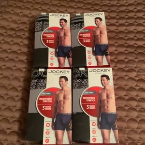 12, 4 packs Men's Jockey® 3-pack Active Microfiber Boxer Briefs NIP large new